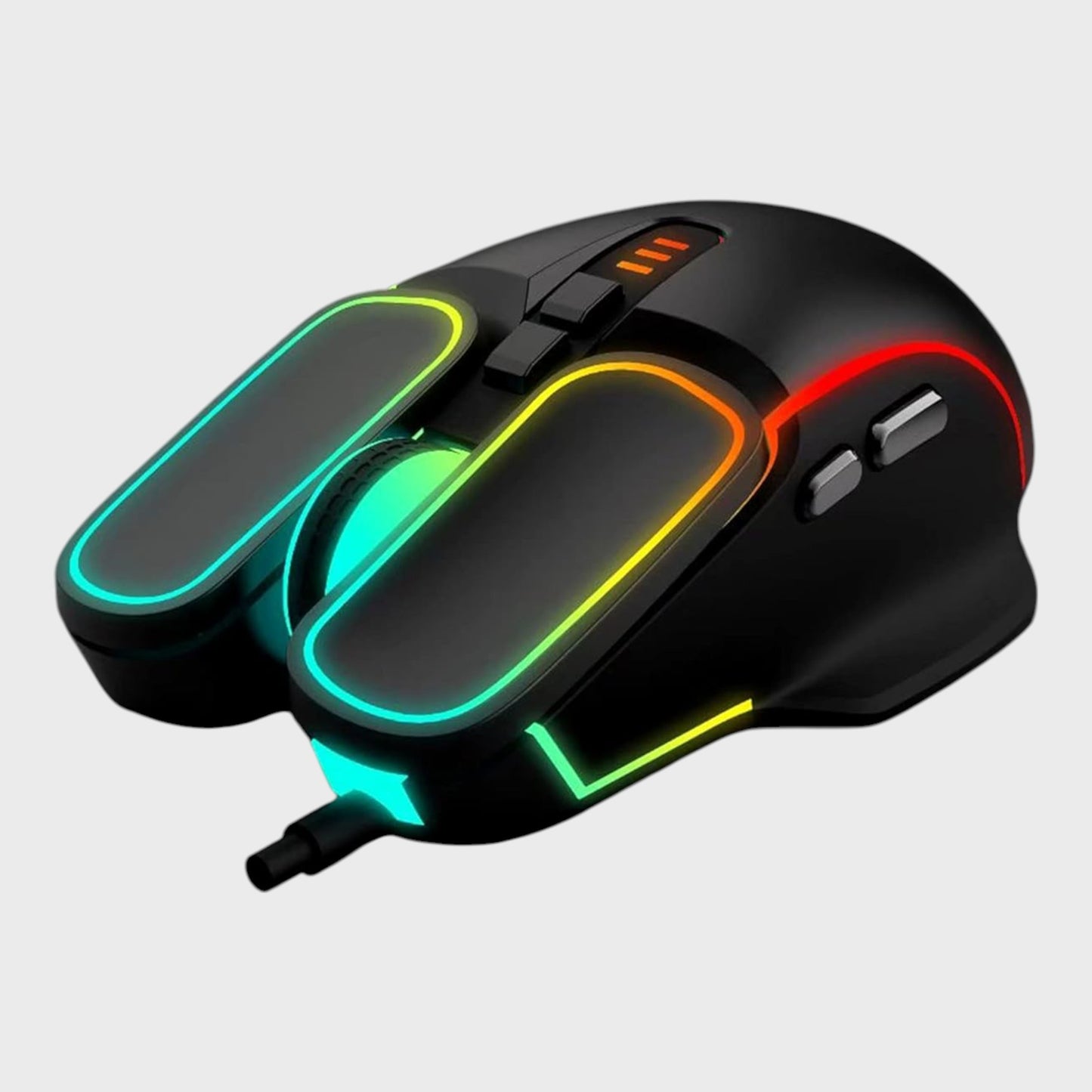 R8 Wired Gaming Mouse - RGB/LED Lighting - Black