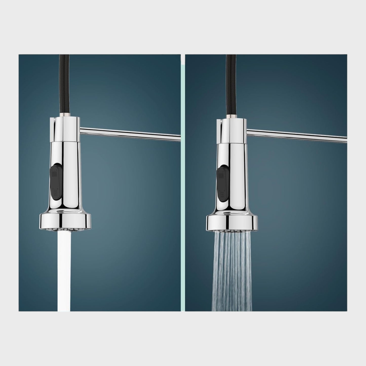 Forious Two Mode Kitchen Mixer Tap - Polished Chrome