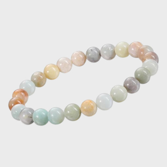 Crystal Beaded Bracelet - Amazonite - 6.5"