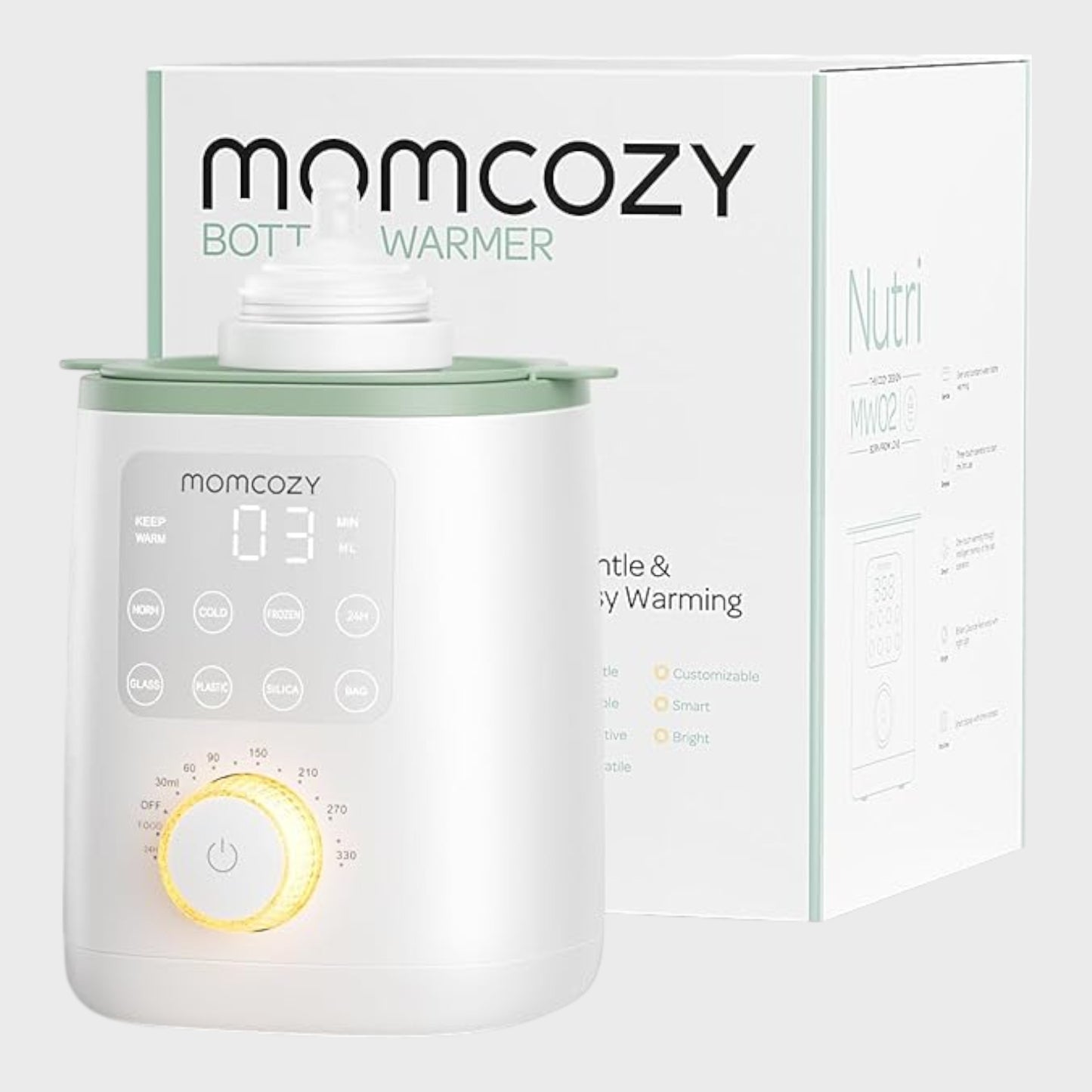 MOMCOZY MW002 Baby Bottle Warmer Gentle Easy Warming Smart Display