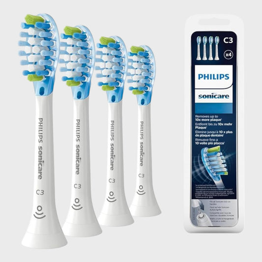 Philips Sonicare C3 Plaque Control Toothbrush Heads - White - 4 Pack