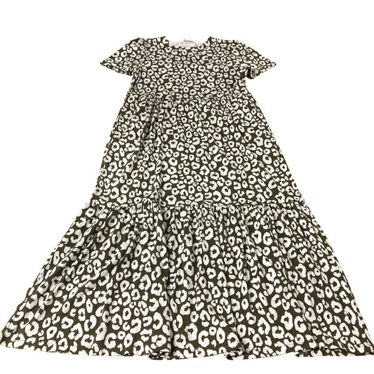 Short Sleeve Midi Dress Women's Patterned Cotton Modal UK12