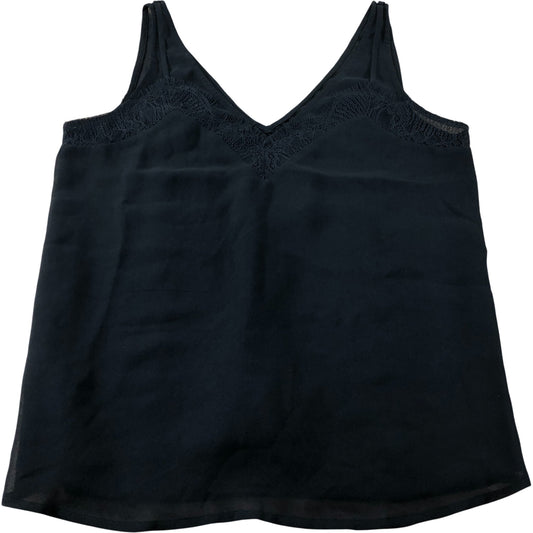 Branded Black Lace Trim Vest - Size 8
