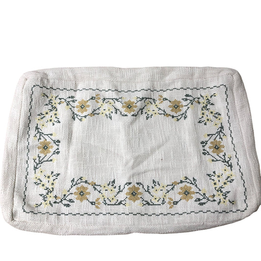 Square Pillowcase Plain Cream Cotton Blend Bedding Home Decor 41cm x 61cm