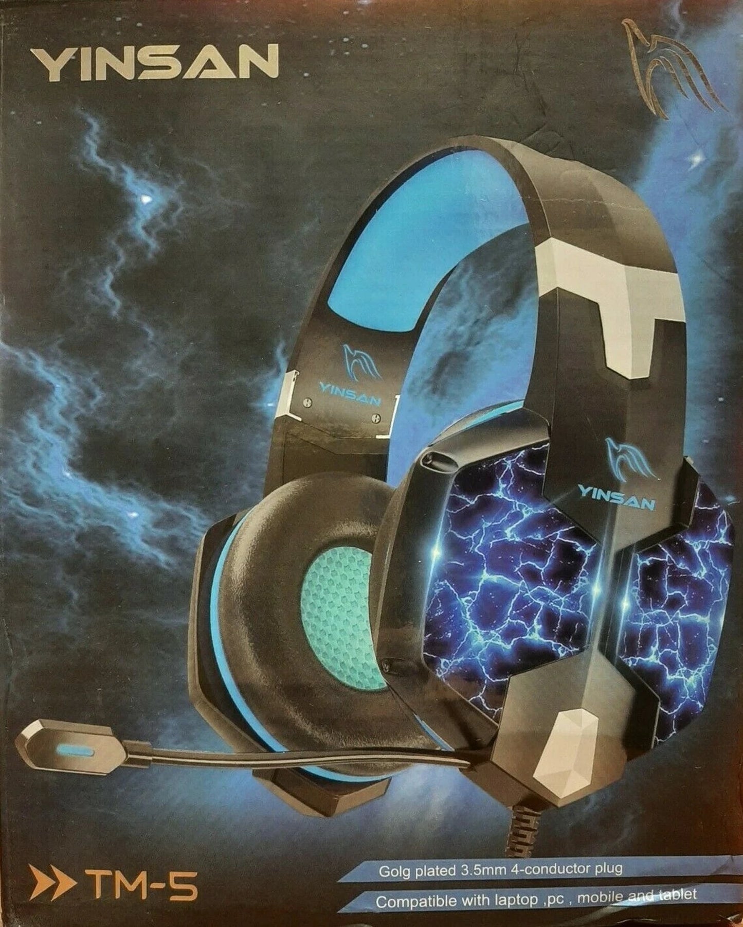 YINSAN TM-5 RGB Gaming Headset Wired With 3.5mm Jack and Microphone