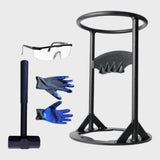 Heavy Duty Manual Log Splitter Set with Hammer Gloves & Safety Glasses