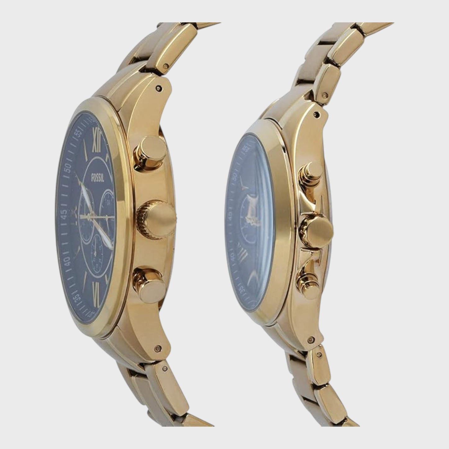 Fossil Modern Courier Watch Gift Set - Gold Band Black Dial