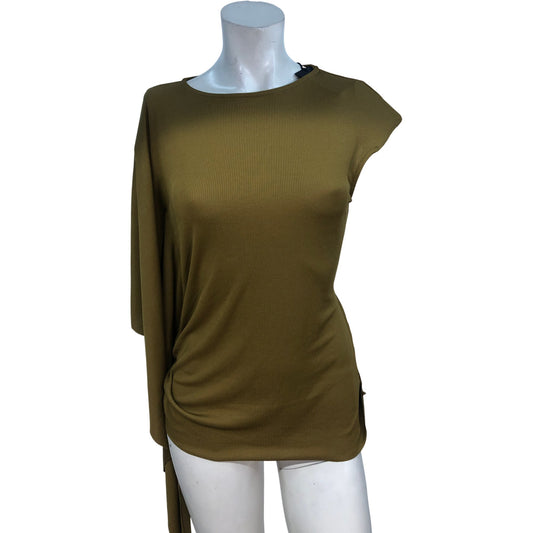 Rivers Island Green Dark Tropics Women's Top Size S Lightweight Ribbed Design