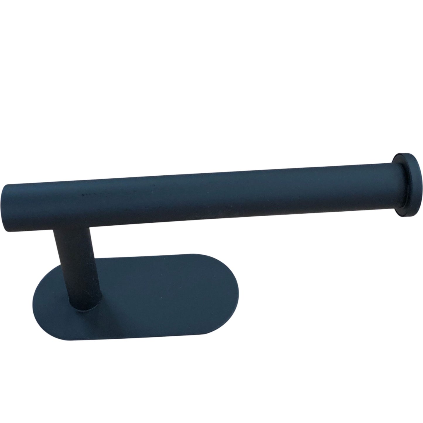 Stick On Black Metal Toilet Roll Holder