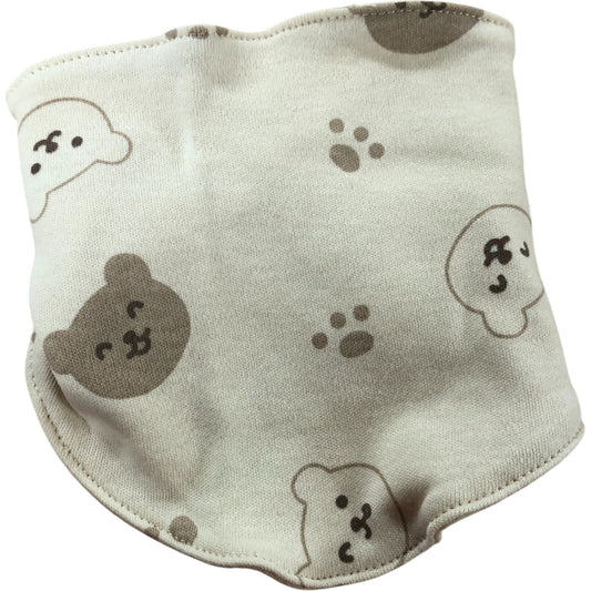 So Cute Baby Hat Bib Set 3-6 Months Organic Cotton Bear Design Cream Set 68cm