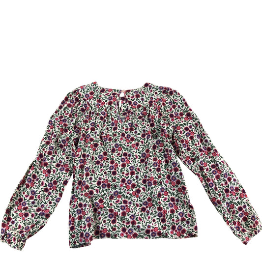 River Island Floral Print Blouse Girls 9-10 Years Long Sleeve Casual Top
