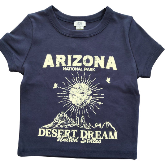 River Island Arizona National Park T-Shirt Kids 7 8 Yrs Navy Desert Dream