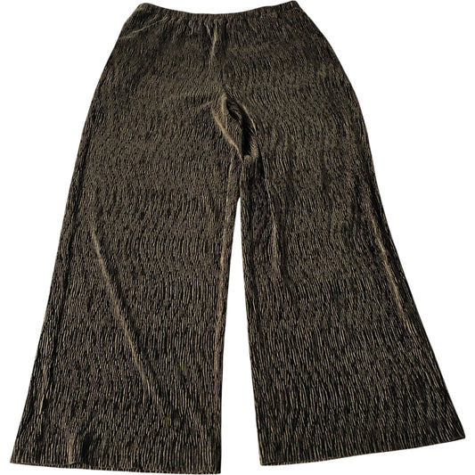 Women's Trousers Bronze Striped Stretchy Fabric Casual Wear 12 Regular