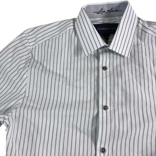 River Island Men's Striped Shirt Size UK Small Long Sleeve Smart Casual