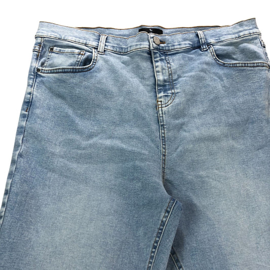 Light Wash Blue Cropped Kick Flare Jeans