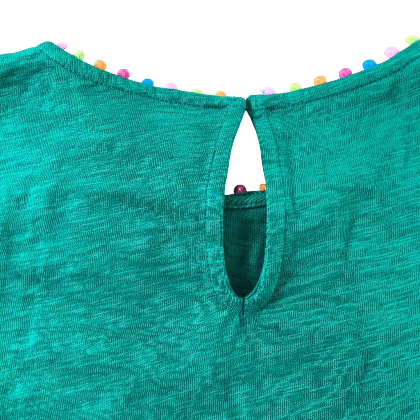 Boden Green Pom Pom Jersey Dress - Size 4