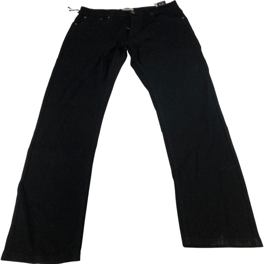 Kangaroo Poo W36 L32 Men's Black Stretch Slim Fit Trousers Cotton Elastane