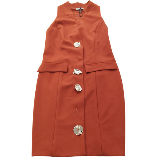 River Island Sleeveless Dress UK S Women's Orange Elegant