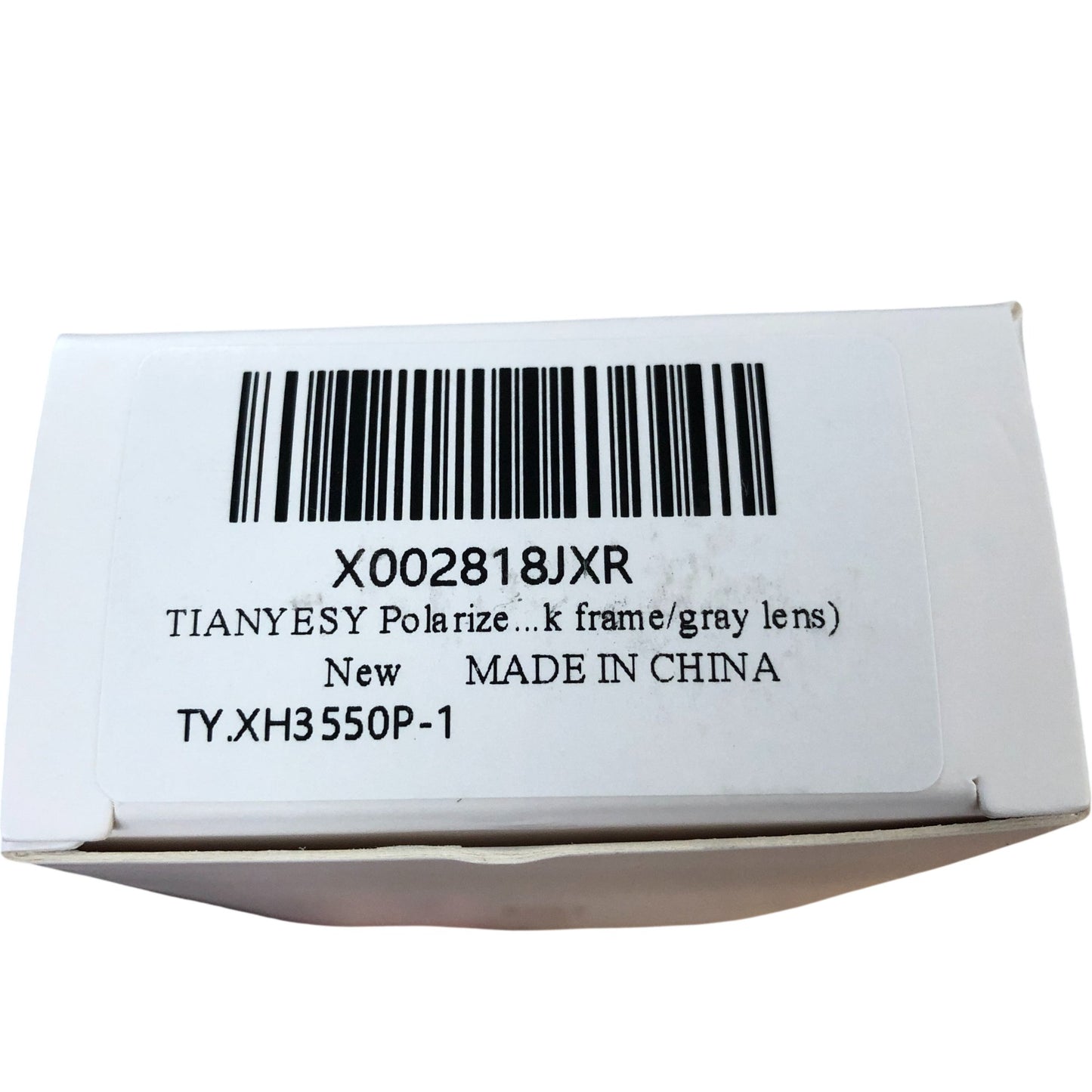 TianYesy Polarized Sunglasses Black Frame Gray Lenses Stylish UV Protection