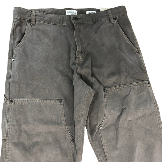 River Island Straight Cargo Trousers W32 L32 Men's Brown Cotton Utility