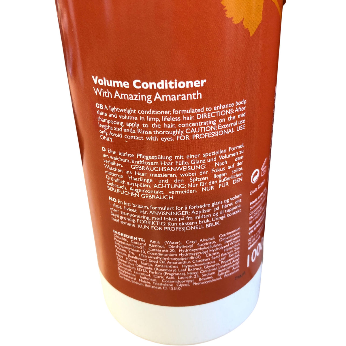 iQ Intelligent Haircare Volume Conditioner The Rosy Honeysuckle 1000ml Duo Lot