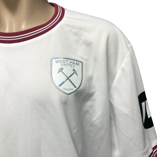 Umbro West Ham United 4XL Football Shirt Men's Short Sleeve White Red Trim
