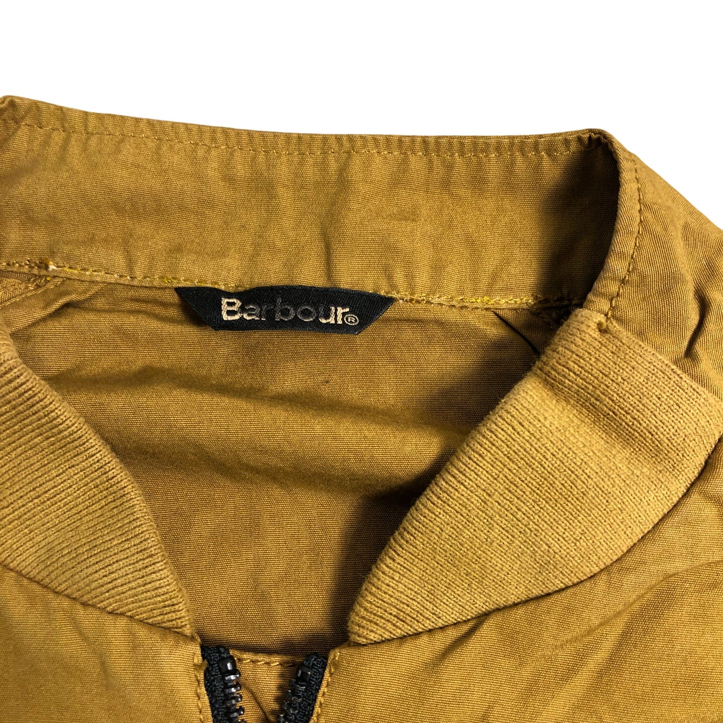 Barbour International Men's Medium Bomber Jacket Casual Zip Up Mustard