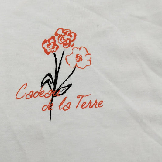 River Island Floral Print T-Shirt UK S Men's White Short Sleeve Casual