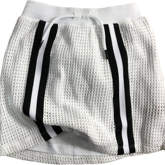River Island White Mesh Pullover Skirts 9-10 Years Girls Activewear Top Style