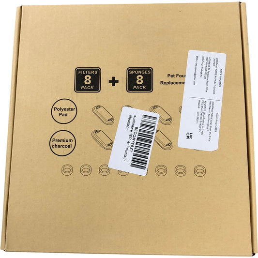 SUCHKAWE 16 Pack Pet Fountain Filters and Sponges Replacement Set