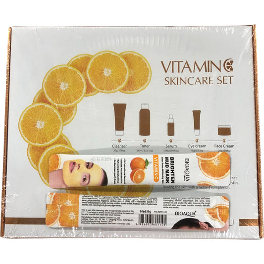 Vitamin C Skincare Set Including Cleanser Toner Serum Eye Cream Face Cream