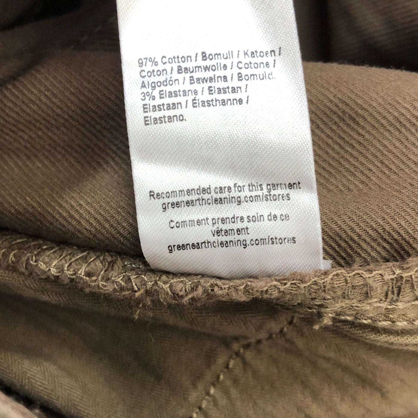 River Island Skinny Fit Trousers W32 L34 Men's Khaki Chinos