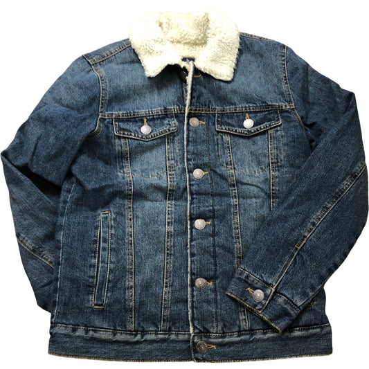 Kiabi Denim Jacket Women's Size S Sherpa Lined Casual Outerwear