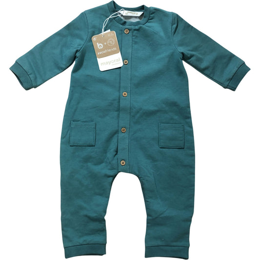 Mayoral Baby One Piece 2-4 Months Green Cosmic Applique Long Sleeve Playsuit
