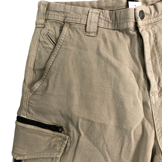 River Island Cargo Shorts W32 L32 Men's Casual Khaki Cotton With Pockets