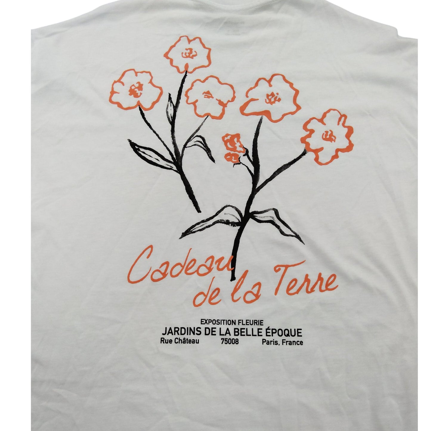 River Island Floral Print T-Shirt UK S Men's White Short Sleeve Casual