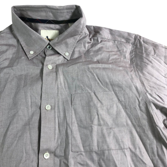 Barbour Casual Shirt Men's Long Sleeve Cotton Check Grey with Pocket 17"