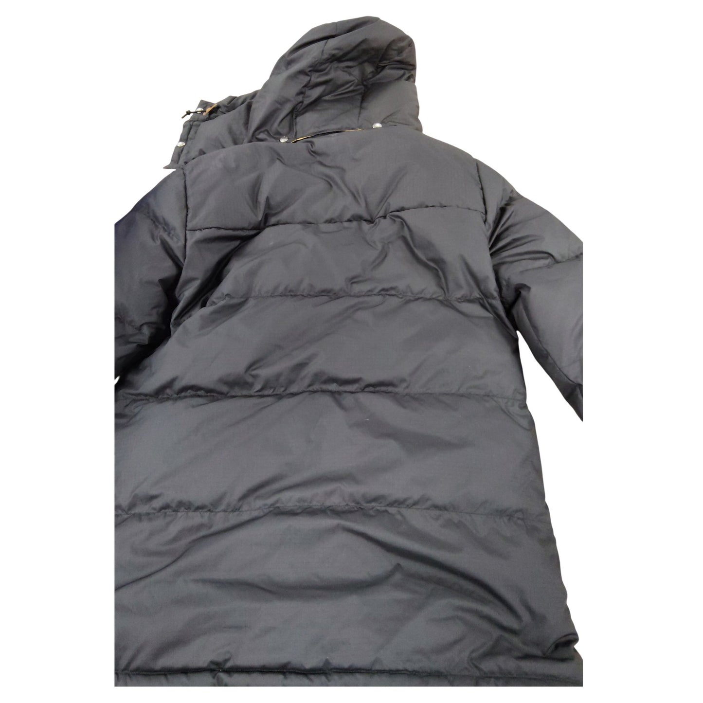 The North Face Men's Medium Puffer Jacket Black Yellow Insulated Winter Coat