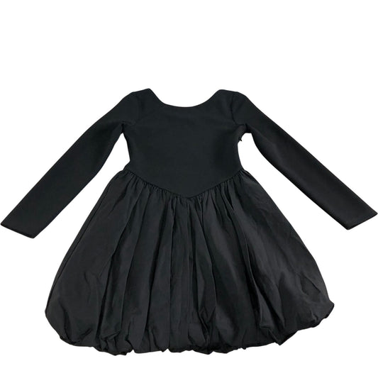 River Island Black Long Sleeve Dress 7-8 Years Girls Balloon Hem