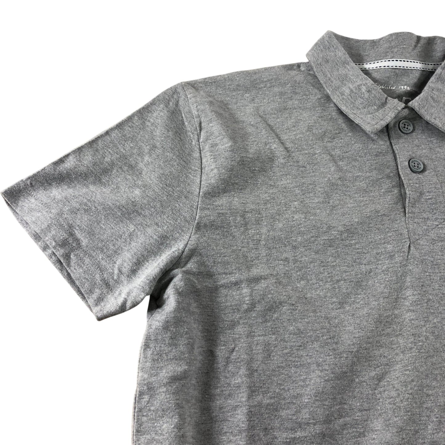 Weird Fish Grey Short Sleeve Polo Shirt - Size Small