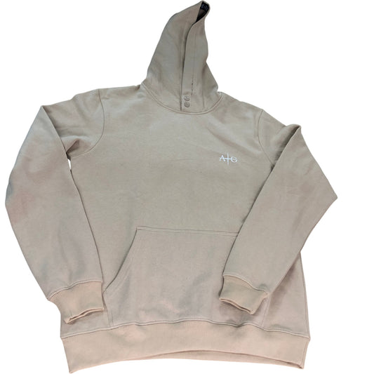 AVANT GARDE Hoodie UK L Casual Cotton Blend Beige Pullover Sweatshirt
