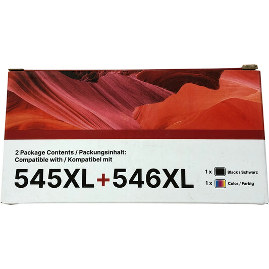 Salols 545XL 546XL Ink Cartridges Compatible Canon Black Colour Bundle