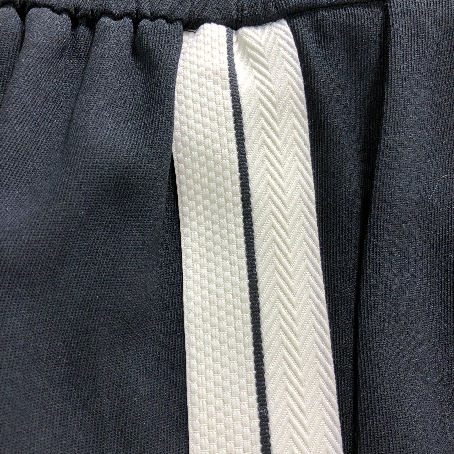 Branded Black Side Stripe Wide Trousers - Size 16L