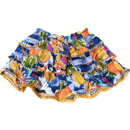 River Island Floral Ruffled Skirt Age 3-4 Years Girls Multicoloured Lightweight