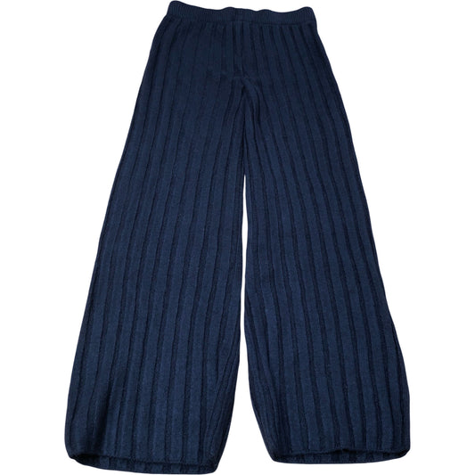 River Island Relaxed Fit Trousers Navy Knit