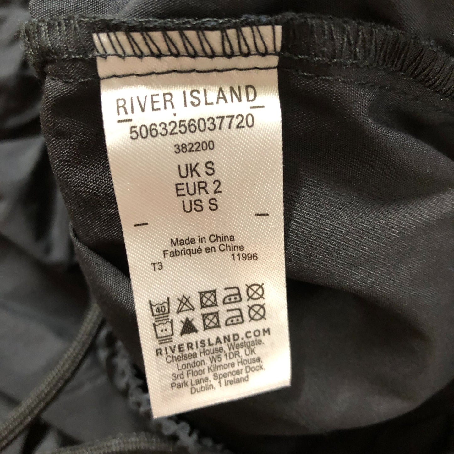 River Island Cargo Shorts Black Size S Men's