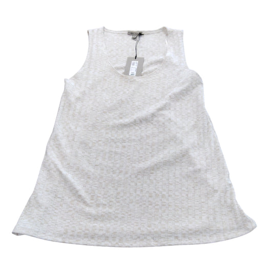 River Island Women's White Textured Tank Top UK Size S Sleeveless Style