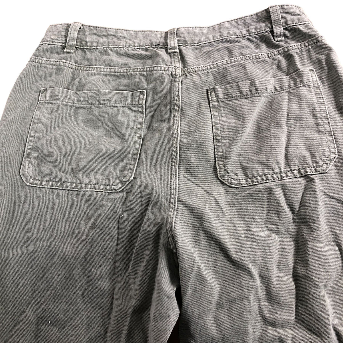 Women's Relaxed Straight Grey Jeans Size 14S Trousers
