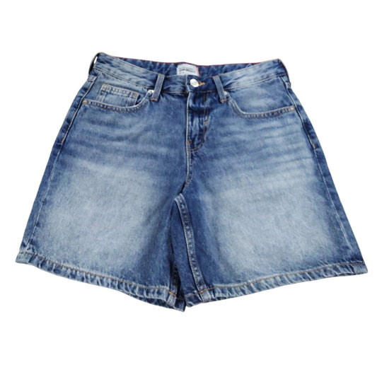 River Island Denim Shorts UK8 Women's High Waisted Light Wash Casual