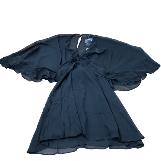 River Island Black Chiffon Cape Mini Dress Women's Flowy Cape Sleeve
